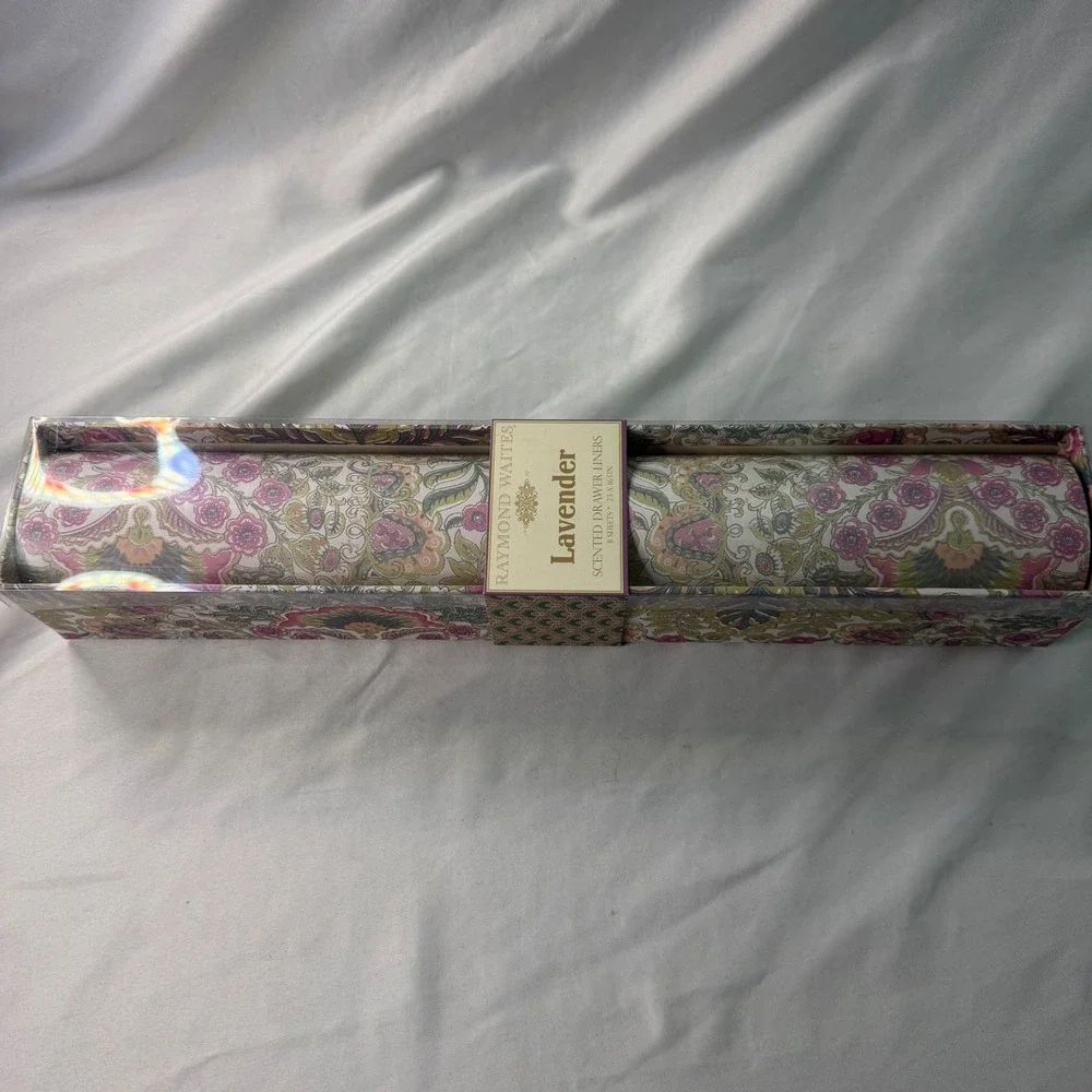 Raymond Waites Lavender Scented Drawer Liners 8 Sheets Floral Paisley 23x16.5